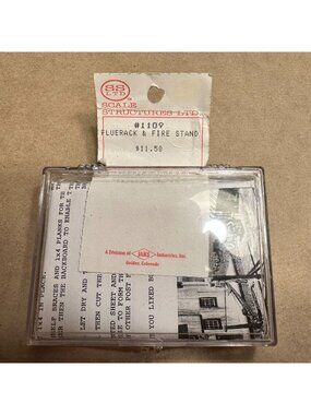 Fluerack & Fire Stand Wood & Metal Model Kit #1109 By Scale Structures Ltd JAKS